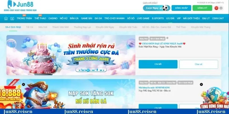Cập nhật khuyến mãi Jun88 cực sốc tại nhà cái